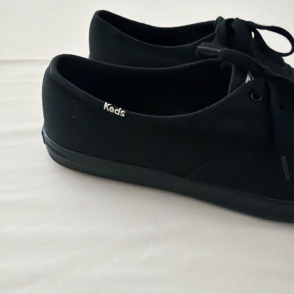 Keds Women Sz 10W 10 Wide Champion Black Canvas Athletic Sneaker WF24700 Low Top - Picture 10 of 11